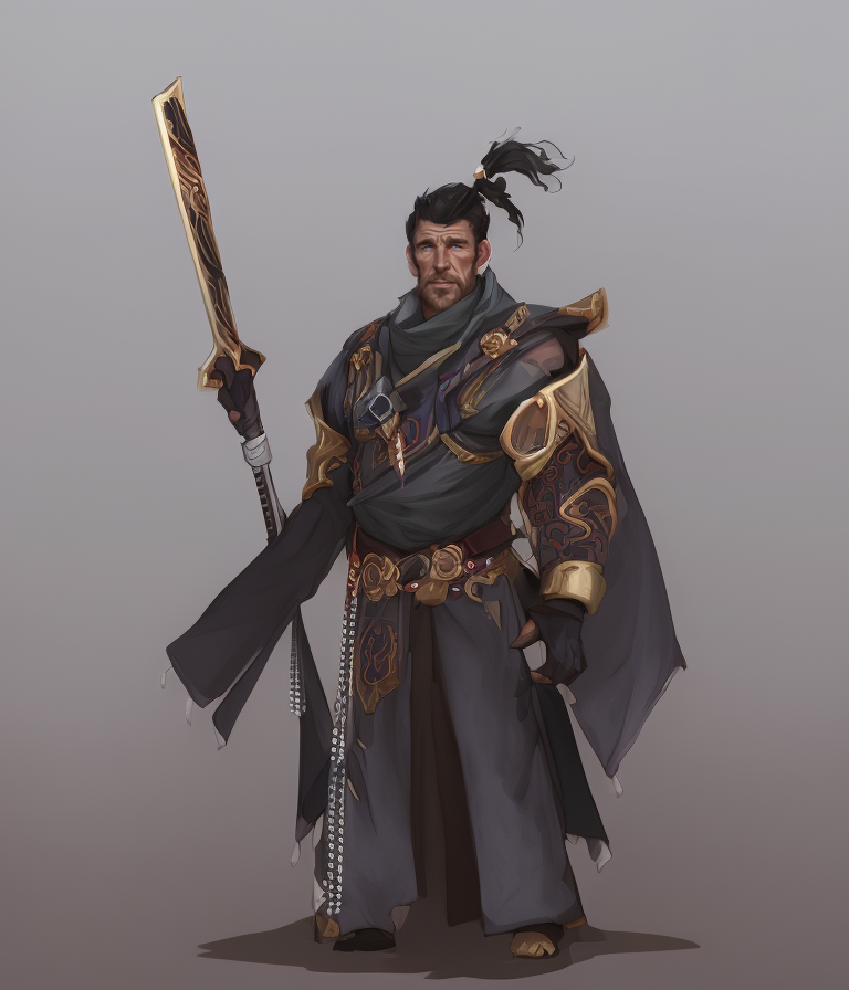 Rugged Samurai Man