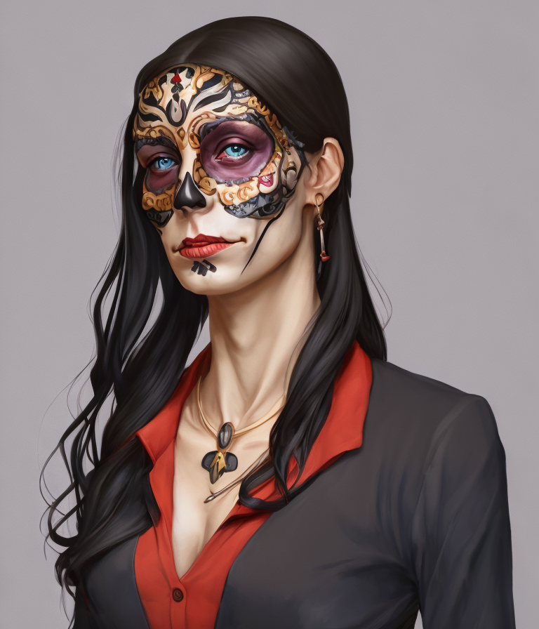 Woman with Los Muertos Skull Facepaint