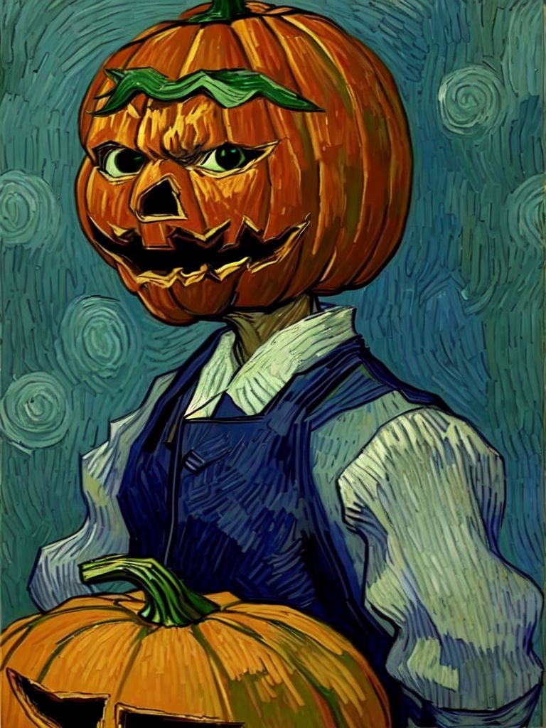 van gogh self portrait Pumpkinhead