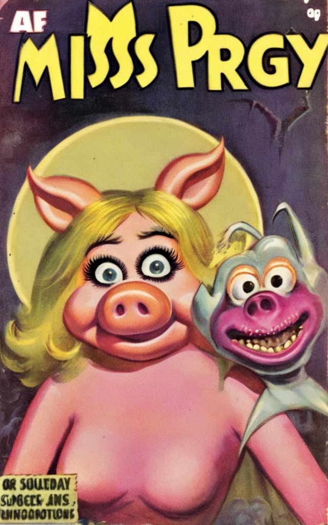 00133-20230906113915-7778-Vintage comics of Miss. Piggy fighting alien demons  VintageMagStyle _lora_SDXL-VintageMagStyle-Lora_1_.jpg