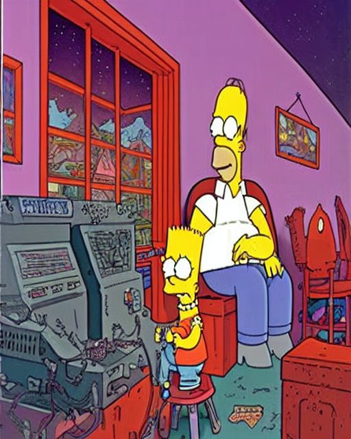 00381-2574793246-The Simpsons, John Philip Falter, Very detailed painting, _based on H.P Lovecraft stories_.jpg