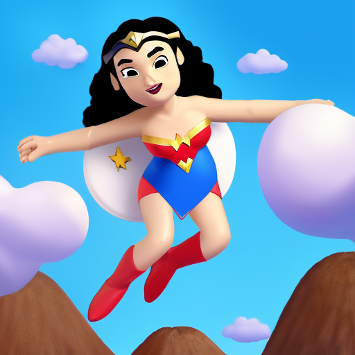 00404-2632814310-A cute Gal Gadot wonderwoman color flying in the sky, Very detailed, clean, high quality, sharp image, Mark Ryden.png