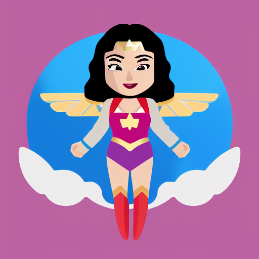 00398-2632814311-A cute Gal Gadot wonderwoman flat flying in the sky, Very detailed, clean, high quality, sharp image, Mark Ryden.png