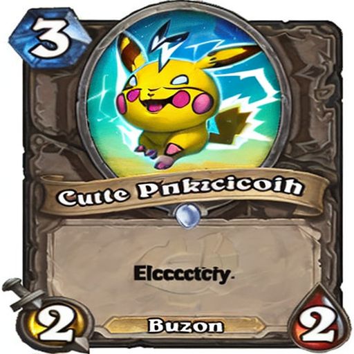 00039-1665319605-Cute Pikachu Pokemon Electricity buzzzz hearthstone card.jpg