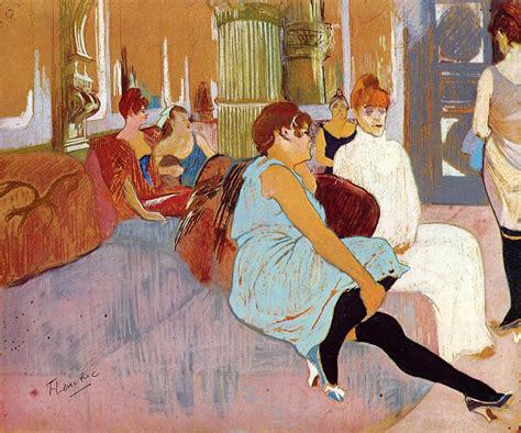 Salon at the Rue des Moulins - Henri de Toulouse-Lautrec