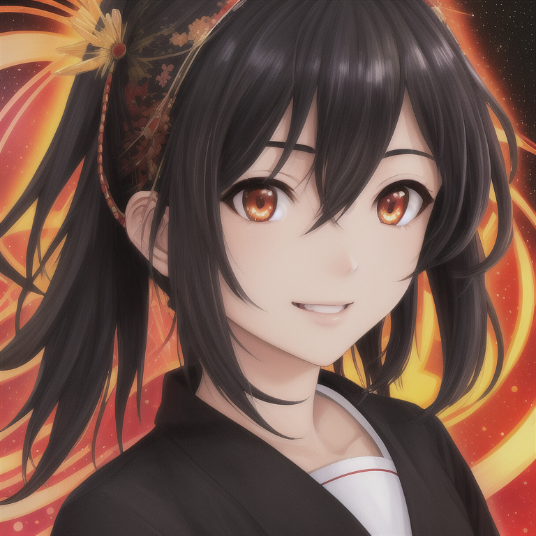 00060-1876616744-art by yaguru magiku, A teenage girl wearing a black yukata, angry smile, in the style of Kyoto Animation in the 2010s, official.png