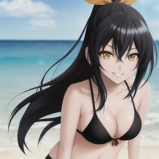 00004-874453381-art by yaguru magiku, A teenage girl wearing a black bikini, angry smile, in the style of Kyoto Animation in the 2010s, official.png
