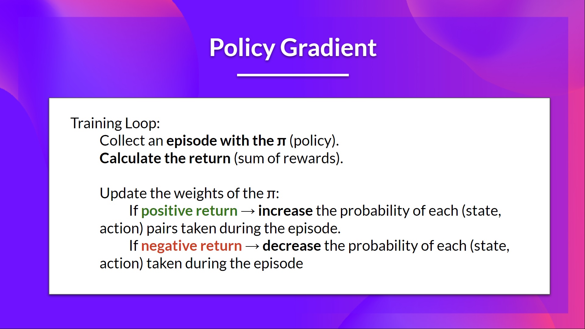 Policy Gradient Big Picture