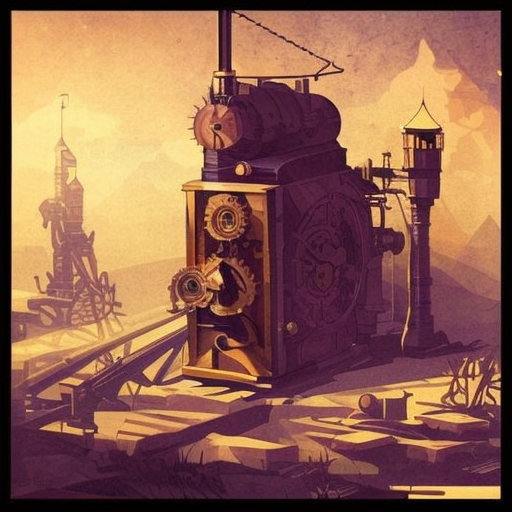 steampunk machinery, vectorartz