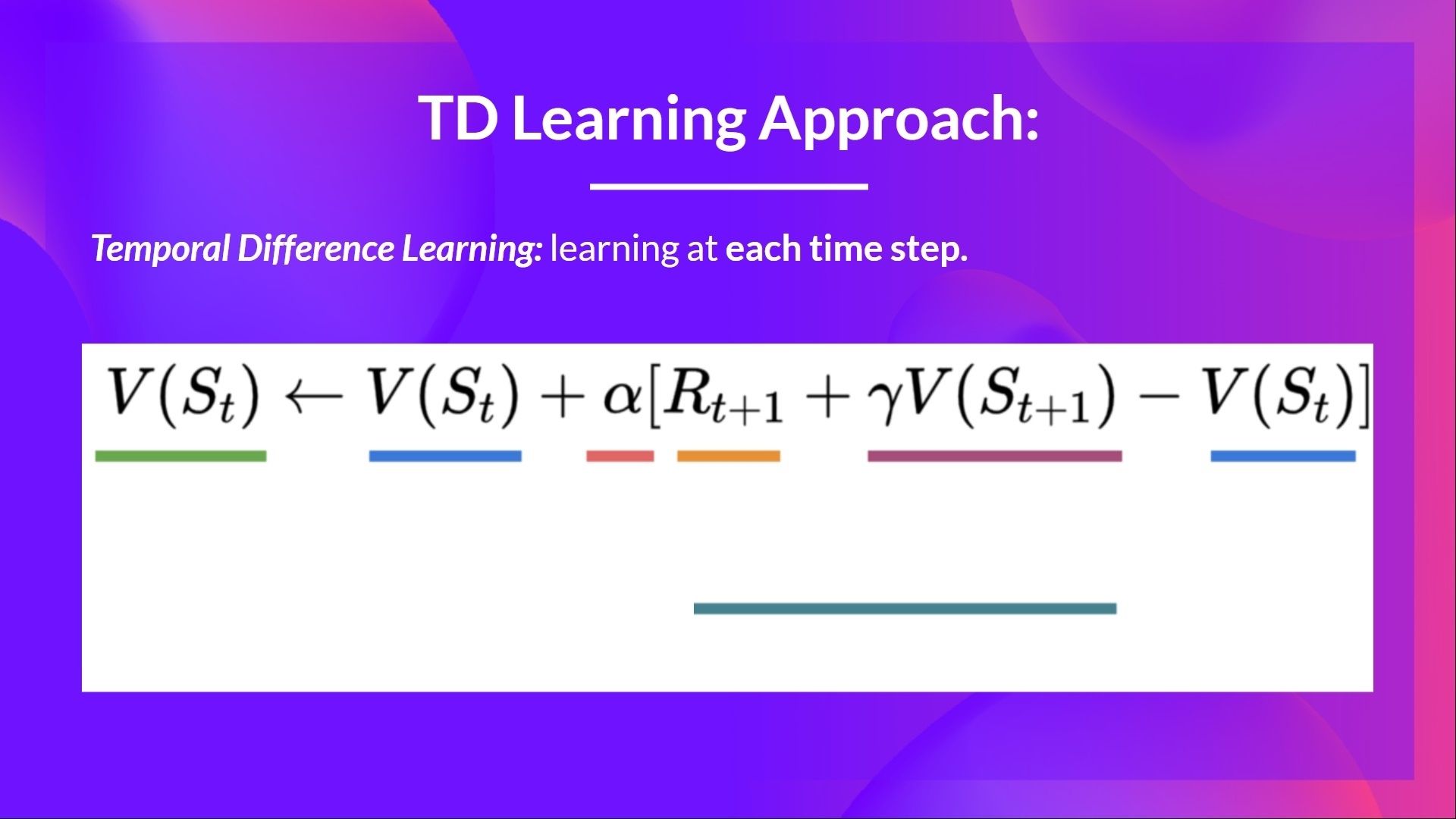 TD Learning exercise