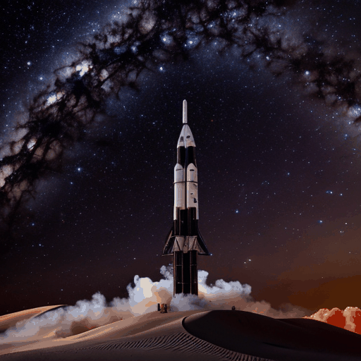 A space rocket, 4K