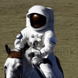 An astronaut riding a horse.