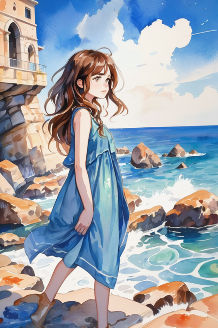 Anime Watercolor 18 stock photo (275163) - YouWorkForThem