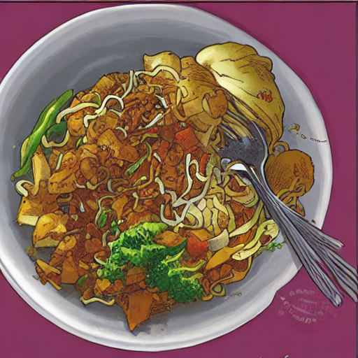 comic illustration of lotek pandega food, marvel comic cover, by stan lee 2.png