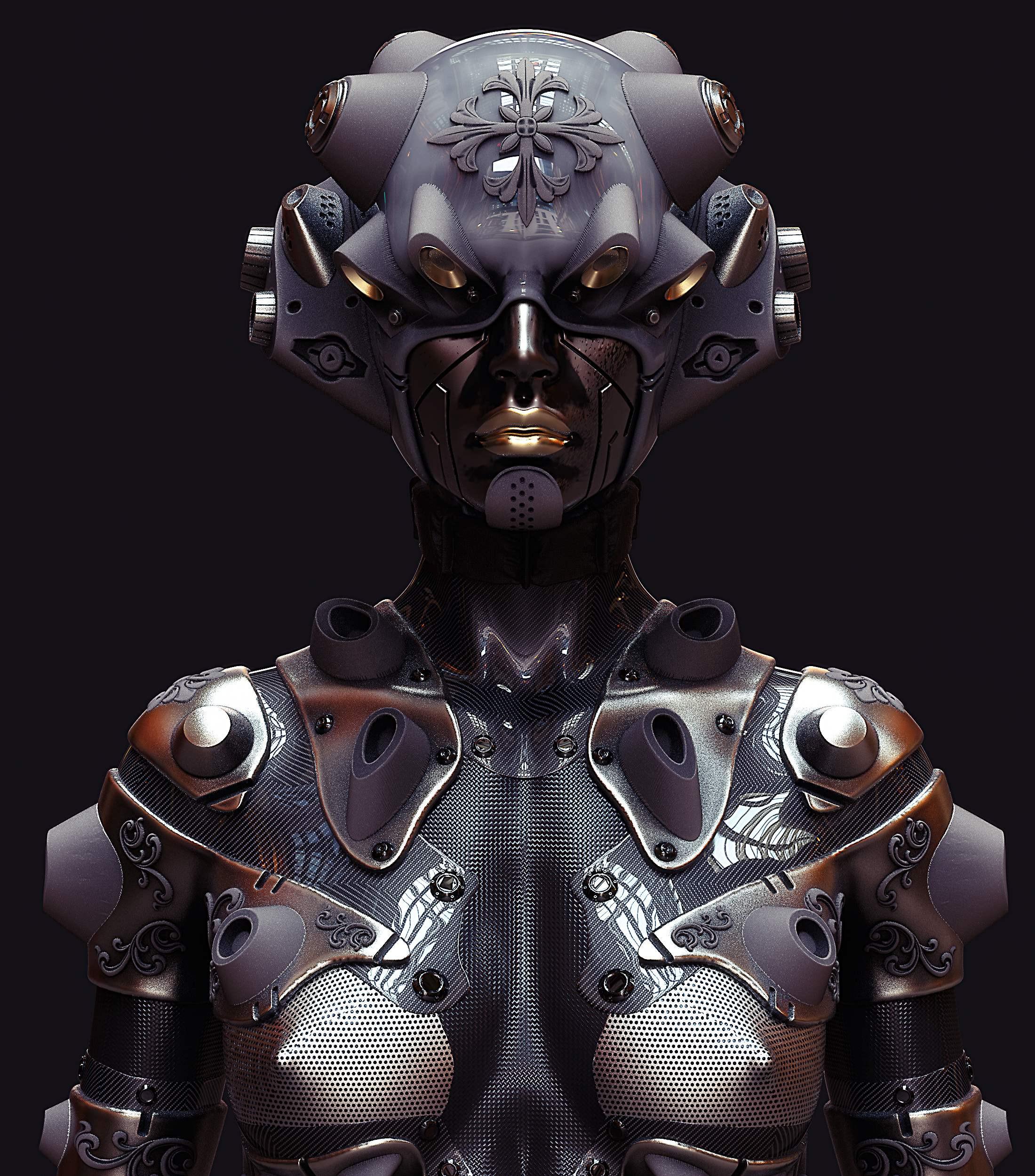 <A female cyborg> 0