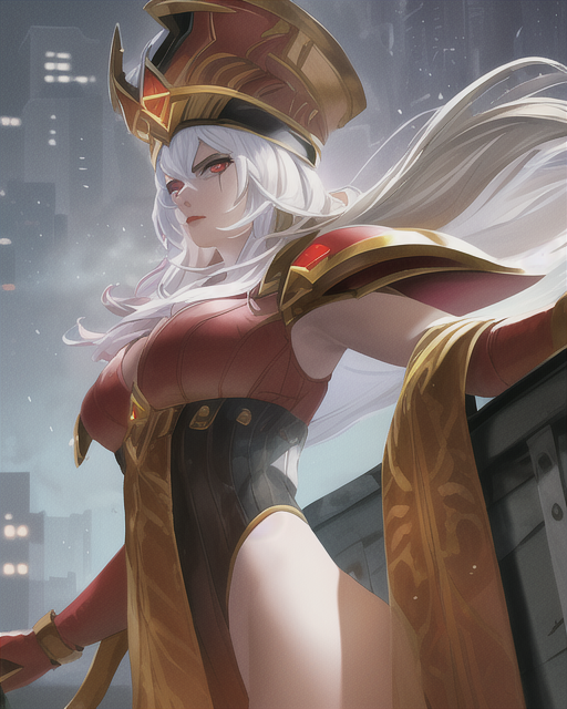 01019-2983591336-dbwhitemane standing at a rooftop looking over the city, night, cowboy shot, foggy, city lights,dramatic lighting, 8k, 4k, (high.png