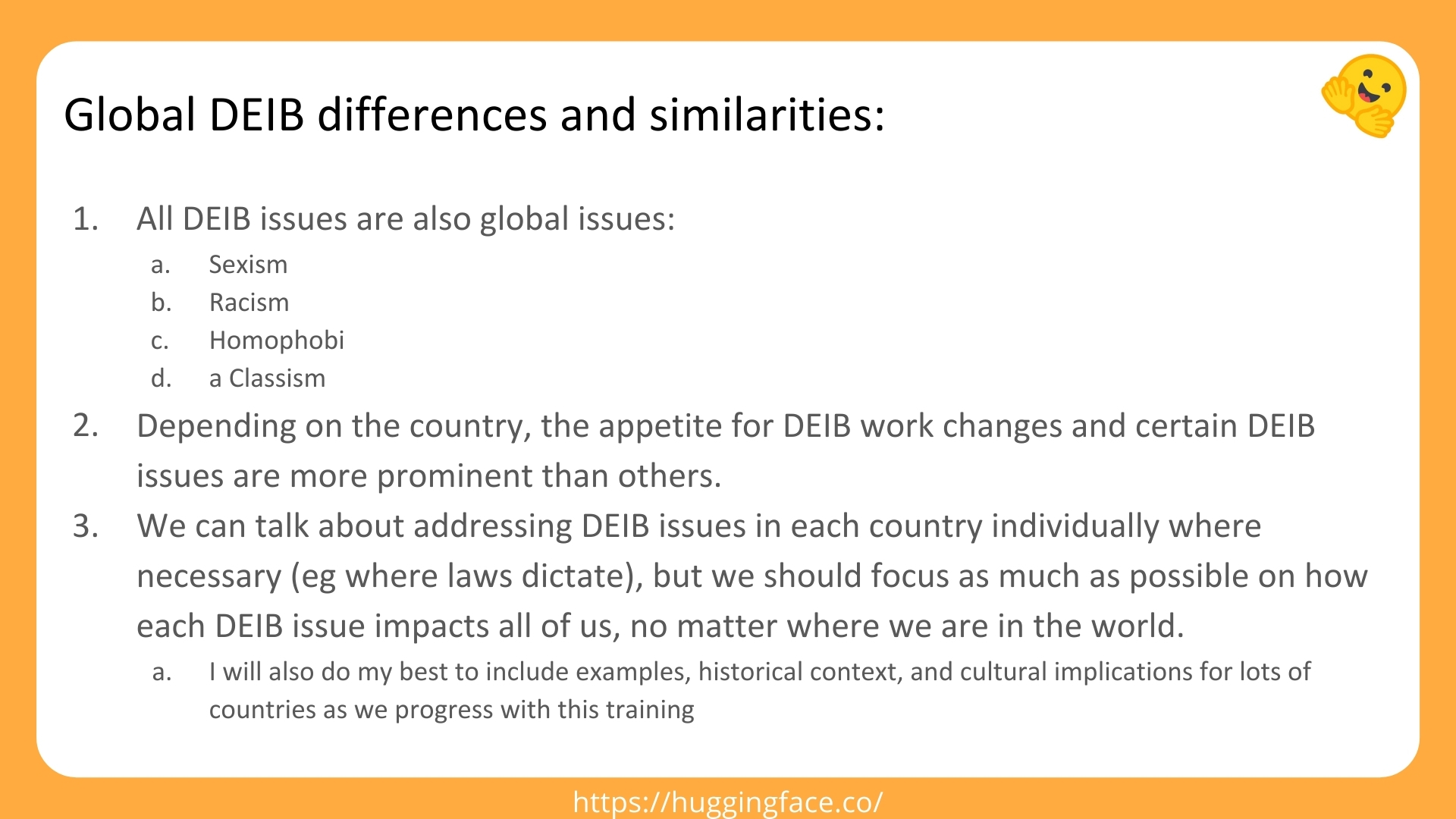 Global DEIB Summary