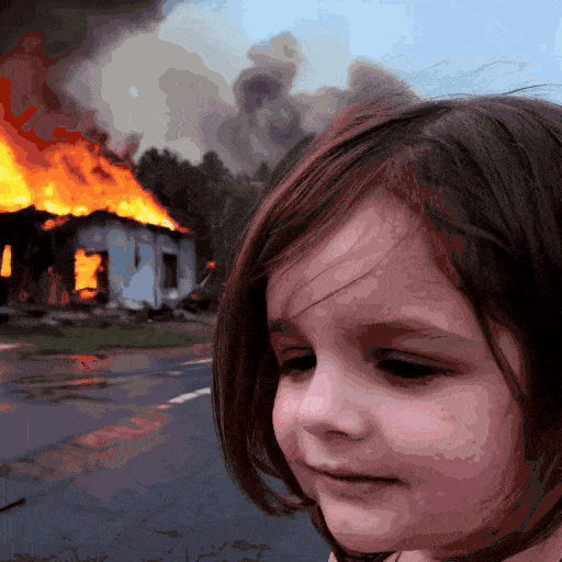 girl burning house.gif
