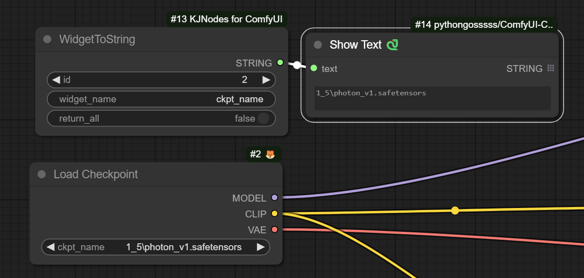 use node id and widget name