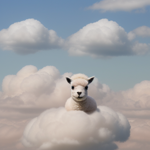 cute cloud alpaca