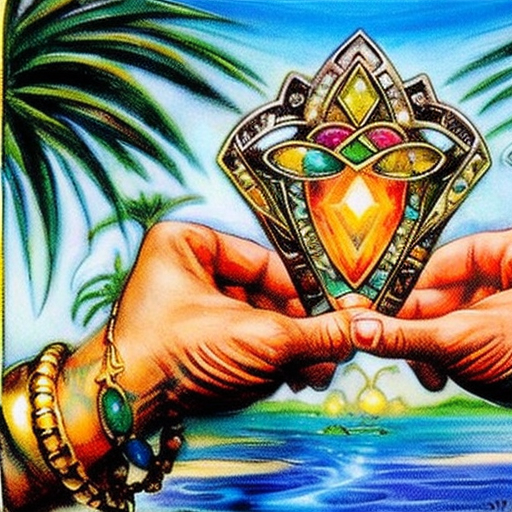 30888-1745816985-DPM++ 2S a Karras-s50-c9-512x512-m03f434be-Mtg card art two african hands cupped together holding a mox topaz 1 1 on a gold chain in the.png